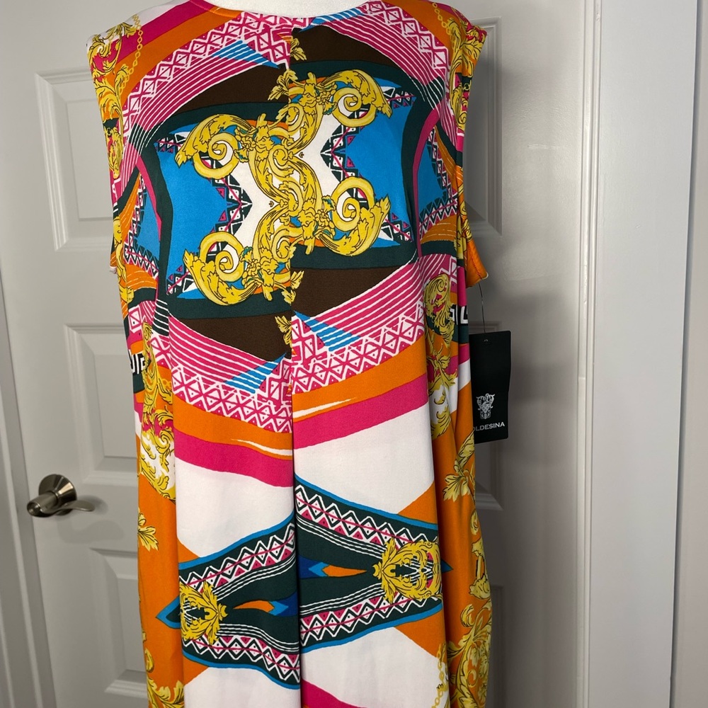 Coldesina Vibrant Geometric Jumpsuit Size 1X